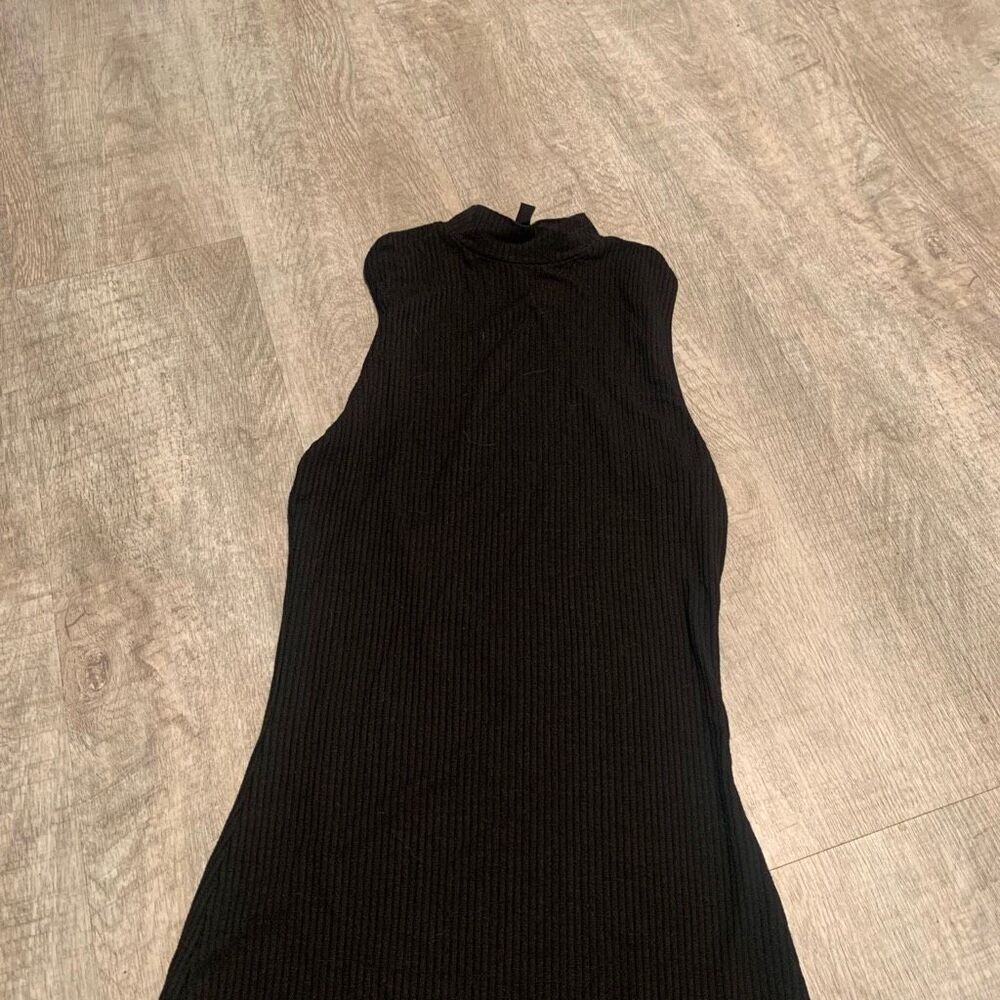 Obsessive Love Ribbed Knit Body Con Dress Knee Length Mock Neck S - Picture 3 of 4